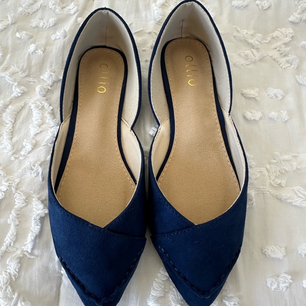 Ollio Navy Women's Flats